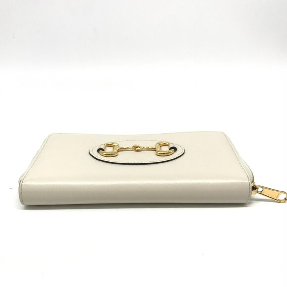 Authentic Gucci Horsebit Cream Zip Around Leather Gold Hardware - Picture 4 of 10